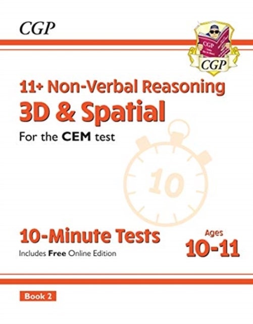 Bilde av 11+ Cem 10-minute Tests: Non-verbal Reasoning 3d &amp; Spatial - Ages 10-11 Book 2 (with Online Ed) Av Cgp Books