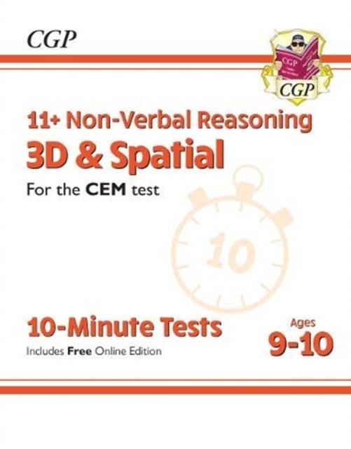 Bilde av New 11+ Cem 10-minute Tests: Non-verbal Reasoning 3d &amp; Spatial - Ages 9-10 (with Online Edition): Pe Av Cgp Books