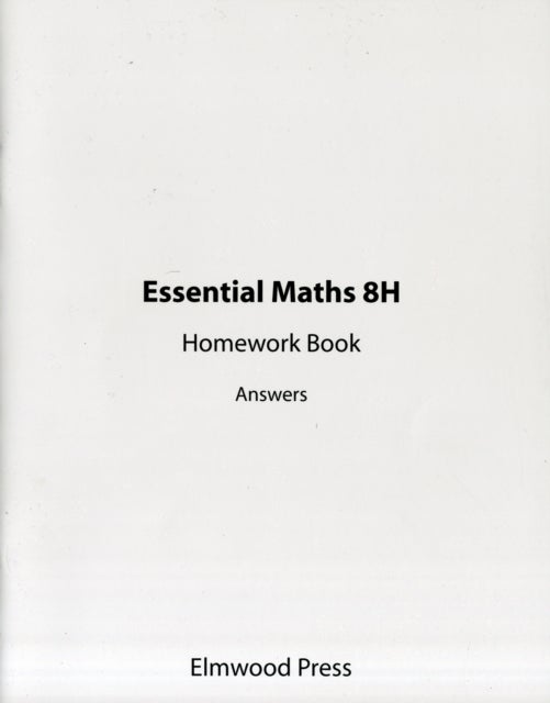 Bilde av Essential Maths 8h Homework Answers Av Michael White