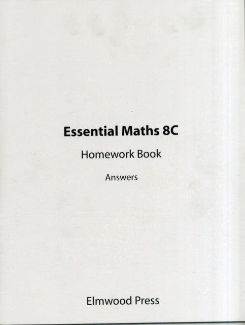 Bilde av Essential Maths 8c Homework Answers Av Michael White