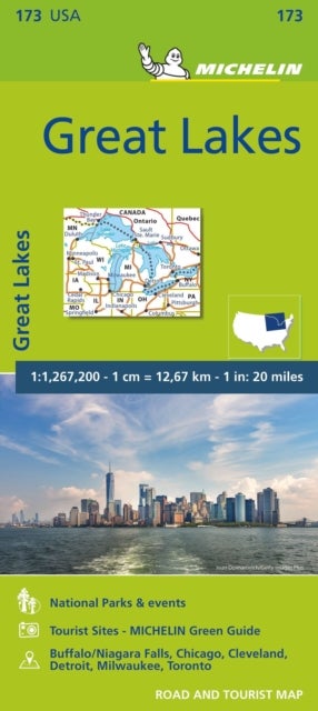 Bilde av Great Lakes - Zoom Map 173 Av Michelin