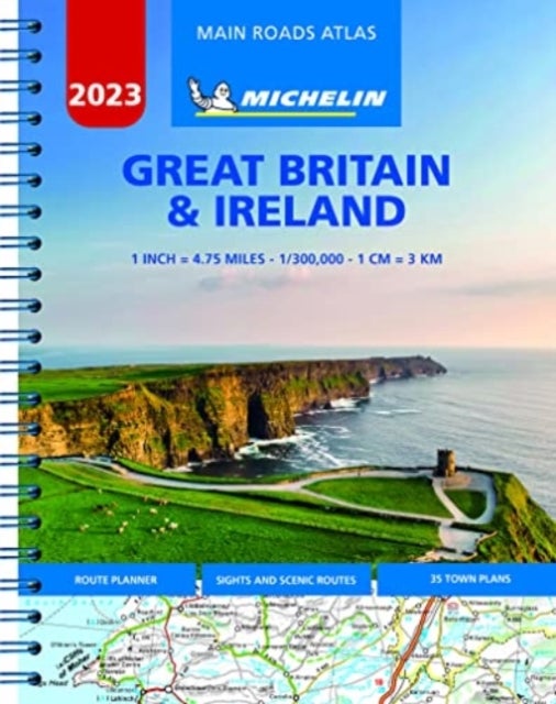 Bilde av Great Britain &amp; Ireland 2023 - Mains Roads Atlas (a4-spiral) Av Michelin