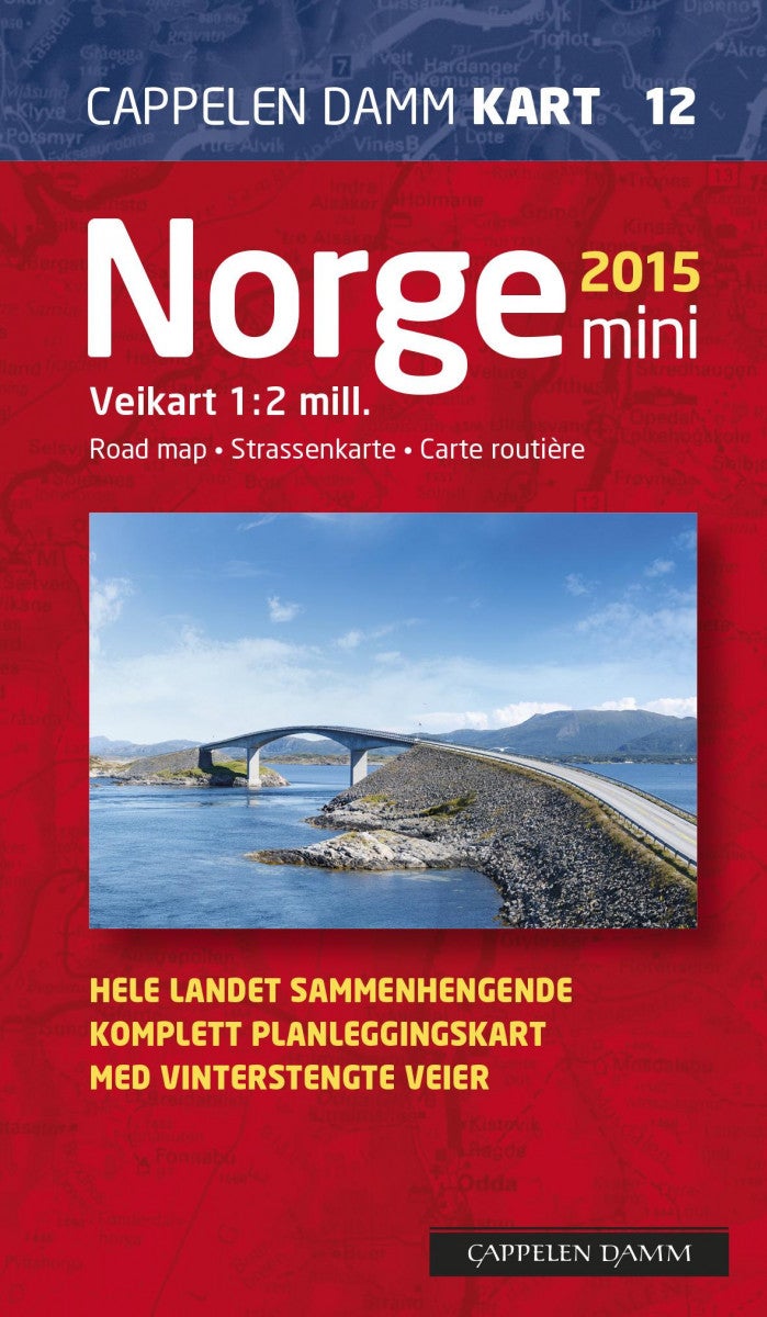 Norge mini 2015 - veikart = road map = Strassenkarte = carte routière