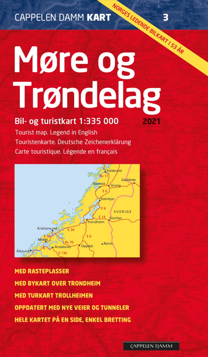 Møre og Trøndelag 2021 - bil-og turistkart