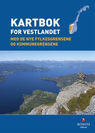 Kartbok for Vestlandet - med de nye fylkesgrensene og kommunegrensene