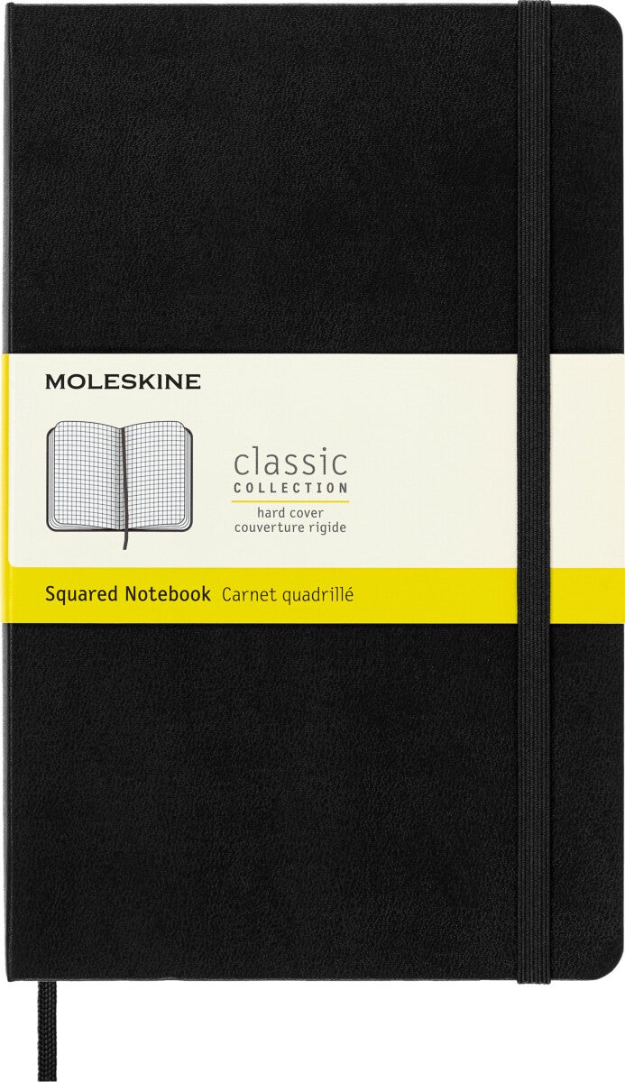 Notatbok Moleskine L Hard Ruter Sort - --