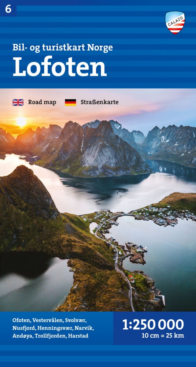 Bil- og turistkart Lofoten