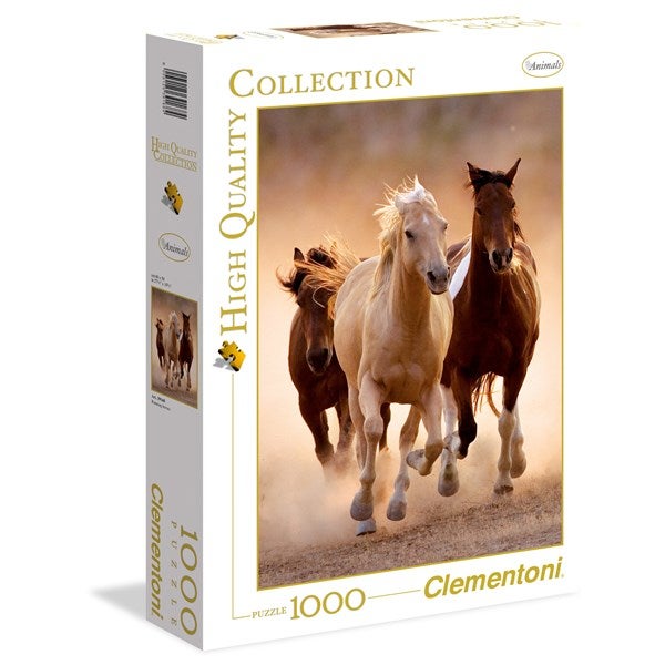 Bilde av Puslespill 1000 Running Horses Clementoni
