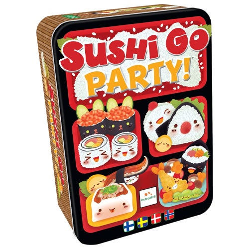 Sushi Go Party Sushi Go Party er årets beste familiespill 2024. Et morsomt kortspill som er lett å lære.