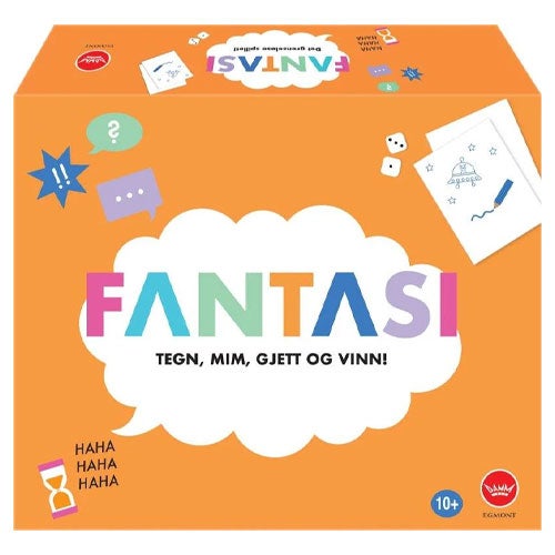 Fantasi Fantasi er et aktivitet brettspill med miming, gjetting og tening.