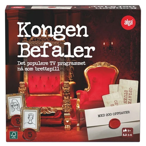 Kongen Befaler Brettspill inspirert av TV-serien Kongen Befaler. Et morsomt aktivitetsspill for hele familien.