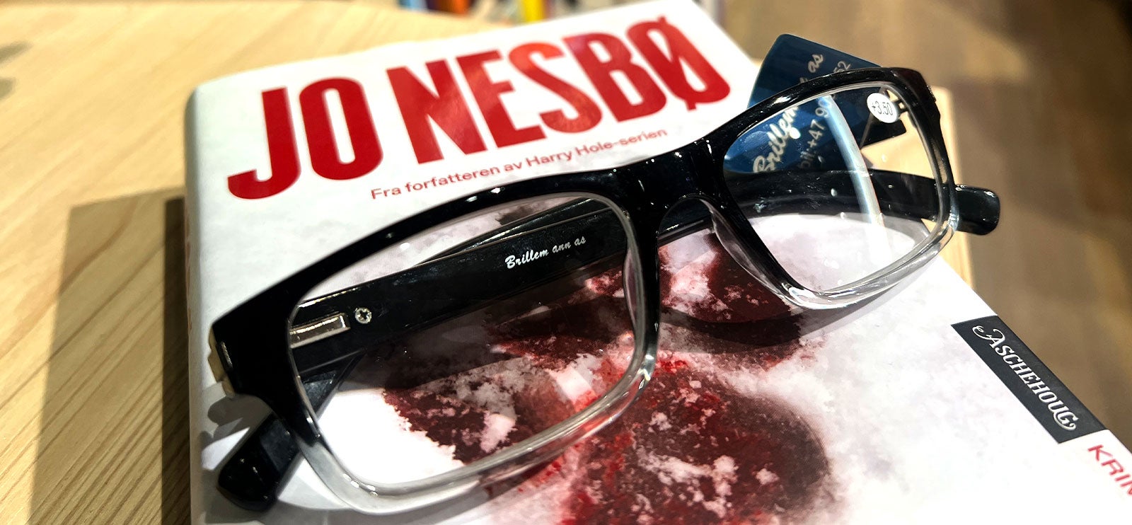 Lesebriller Jo Nesbø Minnesota og svarte lesebriller